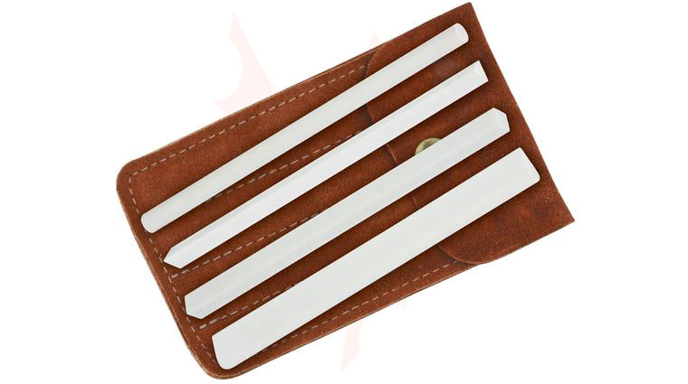 Spyderco Ceramic File Set in Suede Snap-Close Pouch