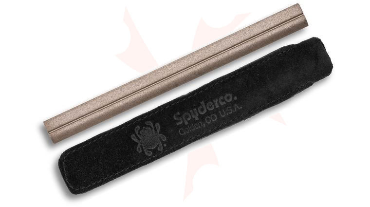 Spyderco CBN ProFile Stone Sharpener, 8 inch Overall, Coarse, 400 Grit, Suede Pouch