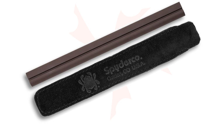 Spyderco Ceramic ProFile Stone Sharpener, 8 inch Overall, Medium, 600 Grit, Suede Pouch