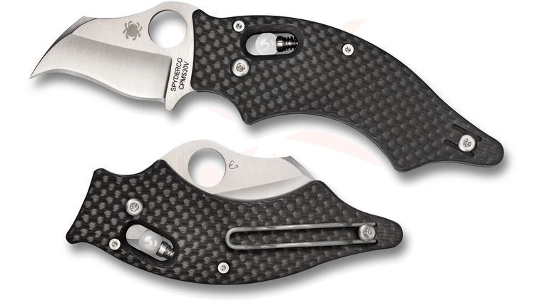 Spyderco C80CFP Dodo (Sprint) Folding Knife 2.12 inch Plain Blade, Carbon Fiber Handles