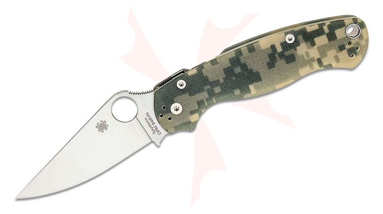 Spyderco Paramilitary 2 Folding Knife 3.42 inch CPM-S45VN Satin Blade, Digital Camo Handles