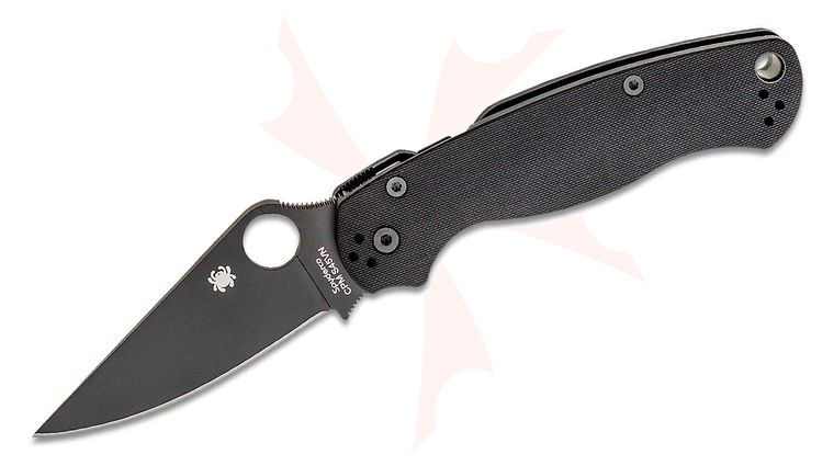 Spyderco Paramilitary 2 Folding Knife 3.42 inch CPM-S45VN Black Blade, Black G10 Handles