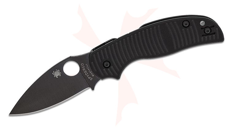 Spyderco Sage 5 Salt Compression Lock Folding Knife 3 inch CPM-MagnaCut Black TiCN Blade, Black G10 Handles