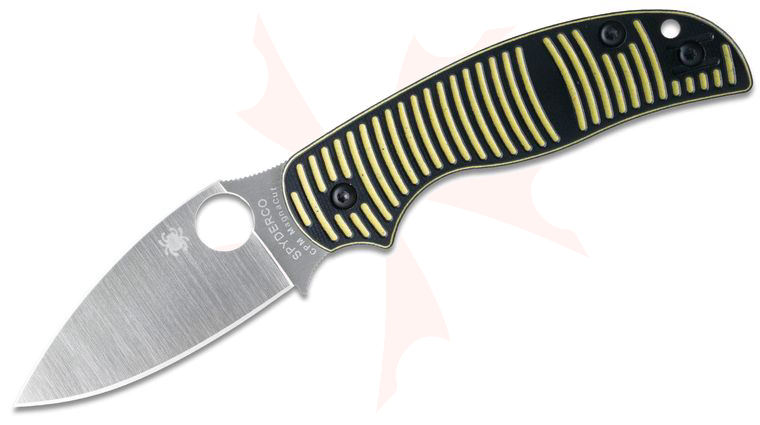 Spyderco Sage 5 Salt Compression Lock Folding Knife 3 inch CPM-MagnaCut Satin Blade, Yellow/Black G10 Handles