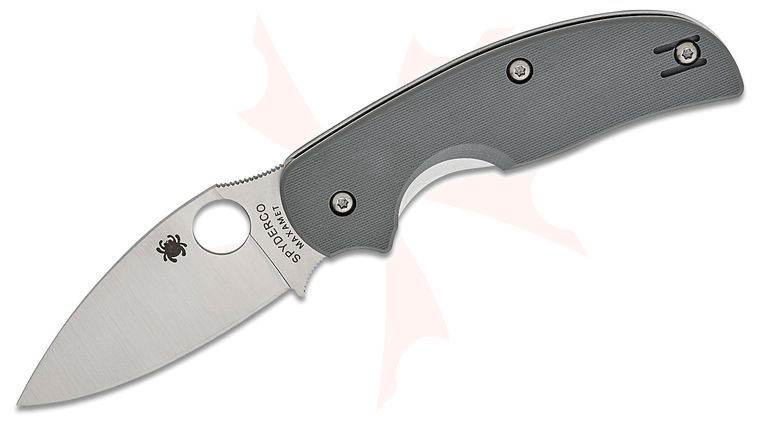 Spyderco Sage 1 Folding Knife 3 inch Maxamet Satin Plain Blade, Cool Gray G10 Handles