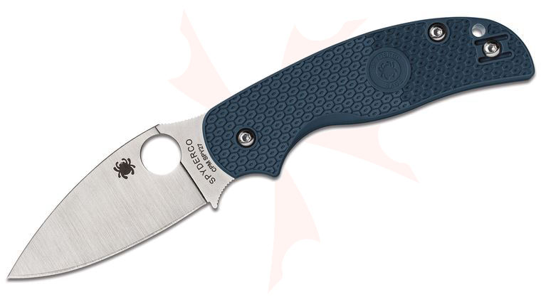 Spyderco Sage 5 Lightweight Compression Lock Folding Knife 3 inch CPM-SPY27 Satin Blade, Cobalt Blue FRN Handles
