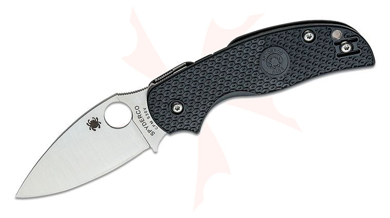 Spyderco Sage 5 Lightweight Folding Knife 3.00 inch CPM-S30V Satin Plain Blade, Black FRN Handles