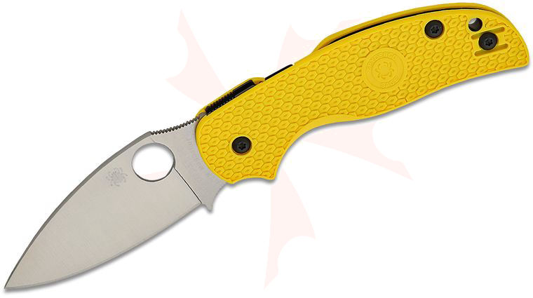 Spyderco Sage 5 Lightweight Salt Compression Lock Folding Knife 3 inch CPM-MagnaCut Satin Blade, Yellow FRN Handles