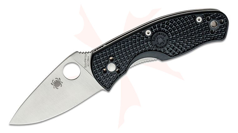 Spyderco Persistence Lightweight Folding Knife 2.77 inch Satin Plain Blade, Black FRN Handles