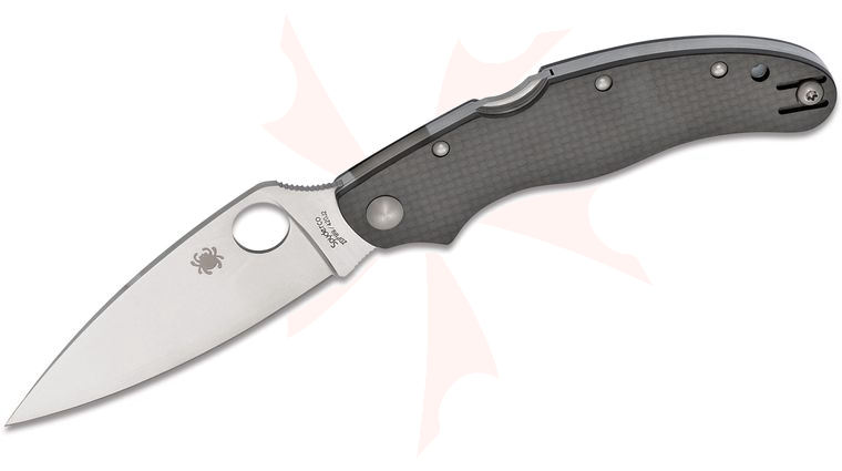 Spyderco Caly 3.5 Folding Knife ZDP-189 / 420J2 Plain Blade, Carbon Fiber Handles