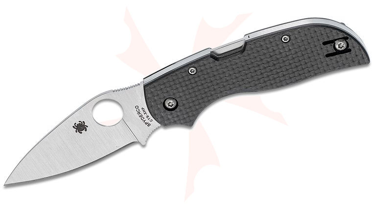 Spyderco Chaparral Folding Knife 2-13/16 inch CTS-XHP Plain Blade, Carbon Fiber Handles