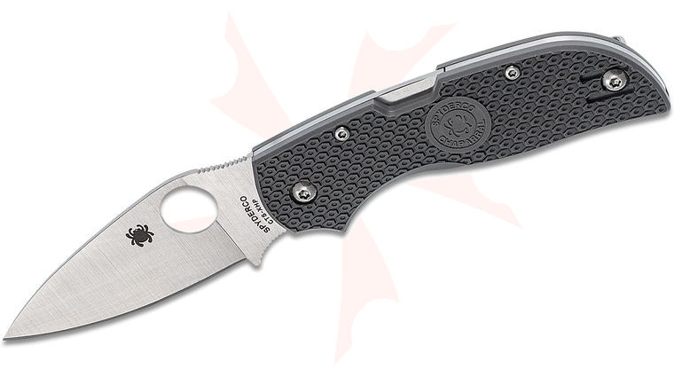 Spyderco Chaparral Lightweight Folding Knife 2.8 inch CTS-XHP Satin Plain Blade, Gray FRN Handles