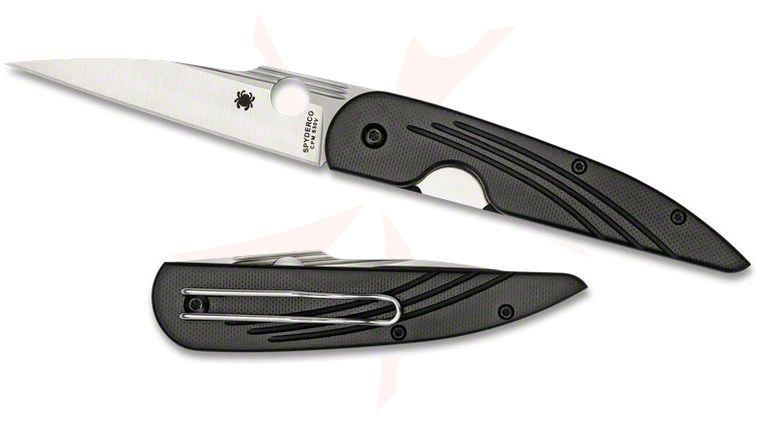 Spyderco C153GP Des Horn Folding Knife 3-1/8 inch S30V Plain Blade, G10 Handles