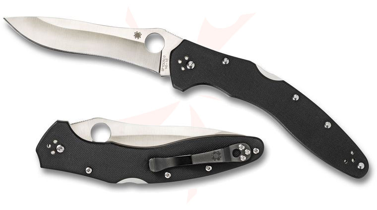 Spyderco C161GP Ulize Folding Knife 4.12 inch VG10 Plain Blade, G10 Handles