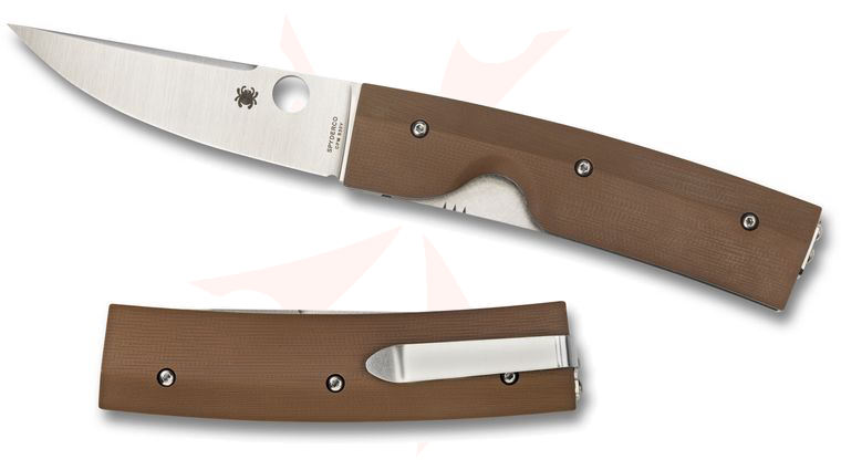 Spyderco C164GPBN Nilakka Folding Puukko 3.51 inch S30V Blade, G10 Handles