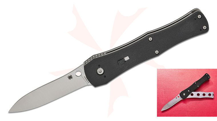 Spyderco C191GP JaniSong Slide Lock Folding Knife 3.28 inch S30V Satin Spear Point Blade, Black G10 Handles