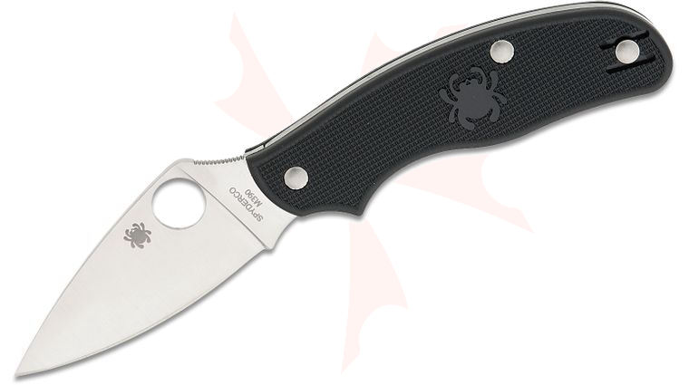 Spyderco Metropolitan Lightweight Slipjoint Folding Knife 2.68 inch M390 Satin Leaf Shaped Blade, Black FRN Handles, Reversible Wire Clip