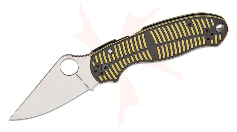 Spyderco Para 3 Salt Compression Lock Folding Knife 2.92 inch CPM-MagnaCut Satin Plain Blade, Yellow/Black G10 Handles (Paramilitary 3)