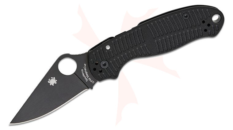 Spyderco Para 3 Salt Compression Lock Folding Knife 2.92 inch CPM-MagnaCut Black Plain Blade, Black G10 Handles (Paramilitary 3)