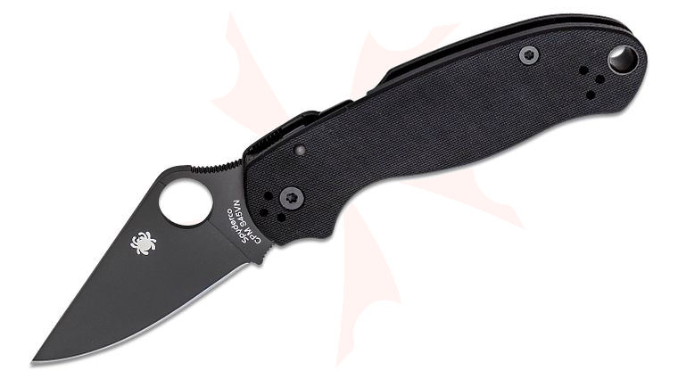 Spyderco Para 3 Folding Knife 3 inch S45VN Black Plain Blade, Black G10 Handles (Paramilitary 3)