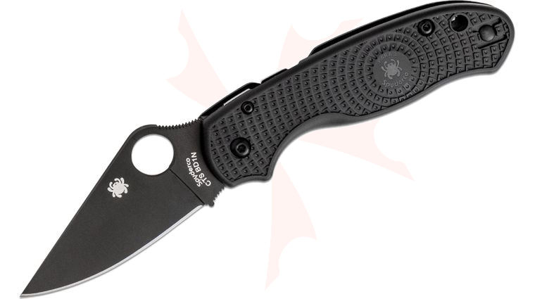 Spyderco C223PBBK Para 3 Lightweight Folding Knife 2.92 inch CTS-BD1N Black Plain Blade, Black FRN Handles (Paramilitary 3)