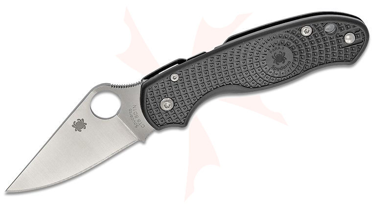 Spyderco Para 3 Lightweight Folding Knife 2.92 inch CTS-BD1N Satin Plain Blade, Black FRN Handles (Paramilitary 3)