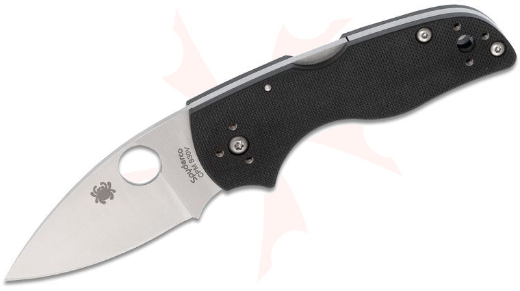 Spyderco Lil' Native Lockback Folding Knife 2.47 inch CPM-S30V Satin Plain Blade, Black G10 Handles