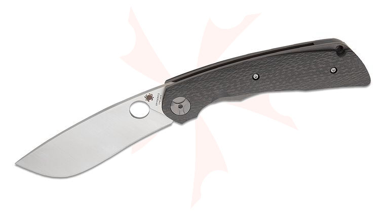 Spyderco Nati Amor Subvert Sprint Run Folding Knife 4.12 inch CPM-20CV Satin Plain Blade, Carbon Fiber Handles