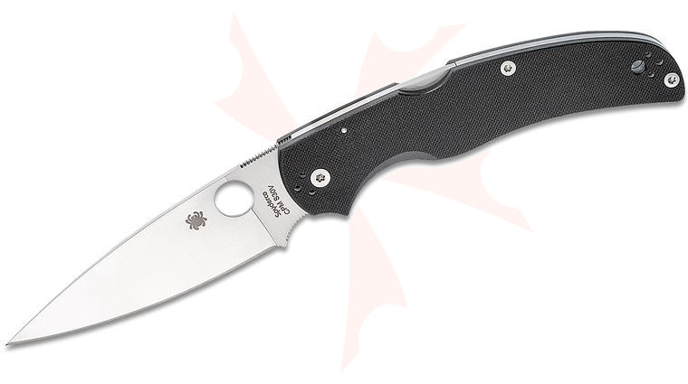 Spyderco Native Chief Folding Knife 4.08 inch S30V Satin Plain Blade, Black G10 Handles