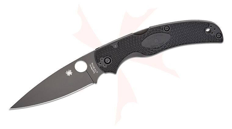 Spyderco Native Chief Lightweight Folding Knife 4.02 inch CTS-BD1N Black DLC Plain Blade, Black FRN Handles