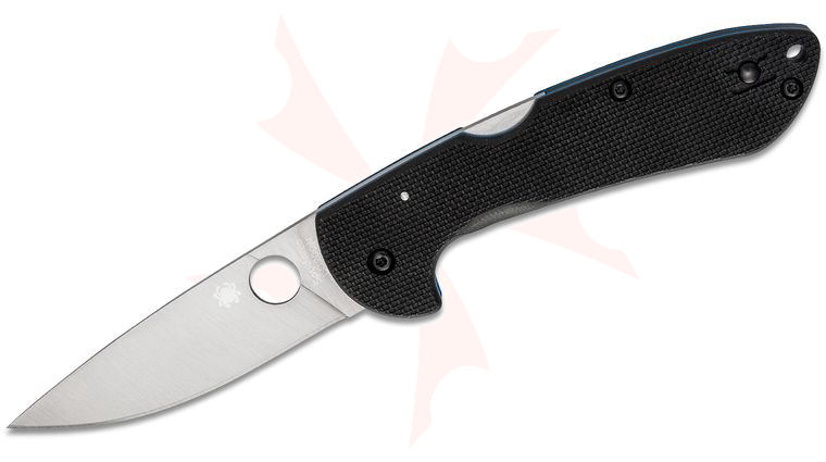 Spyderco C247GP Siren Folding Knife 3.61 inch LC200N Satin Plain Blade, Black G10 Handles