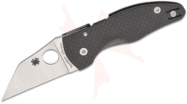 Spyderco MicroJimbo Sprint Run Folding Knife 2.45 inch CPM-S90V Satin Plain Blade, Peel-Ply Carbon Fiber Handles