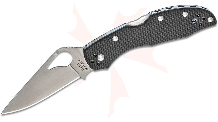 Spyderco Byrd BY04GP2 Meadowlark 2 Folding Knife 2-7/8 inch Plain Flat-Ground Blade, G10 Handles