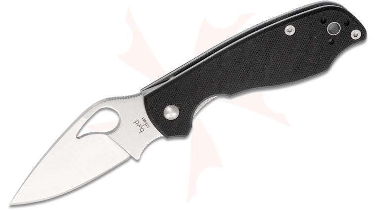Spyderco Byrd BY09GP2 Crow 2 Folding Knife 2.8125 inch CTS-BD1 Plain Blade, G10 Handles