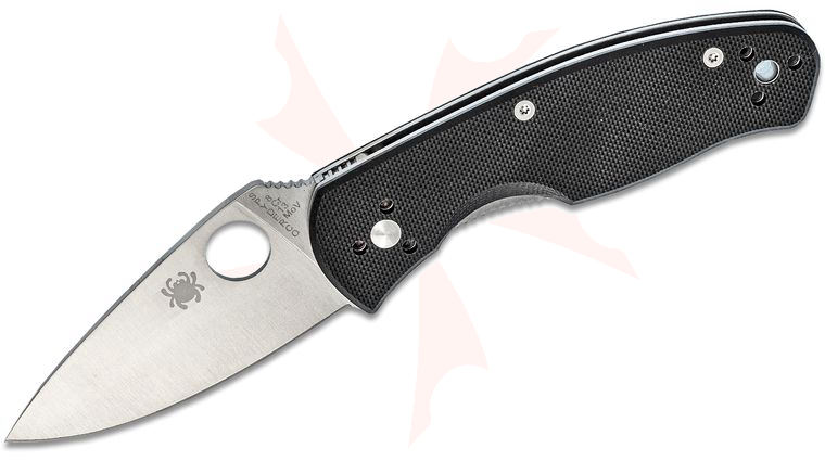 Spyderco Persistence Folding Knife 2.75 inch Satin Plain Blade, Black G10 Handles