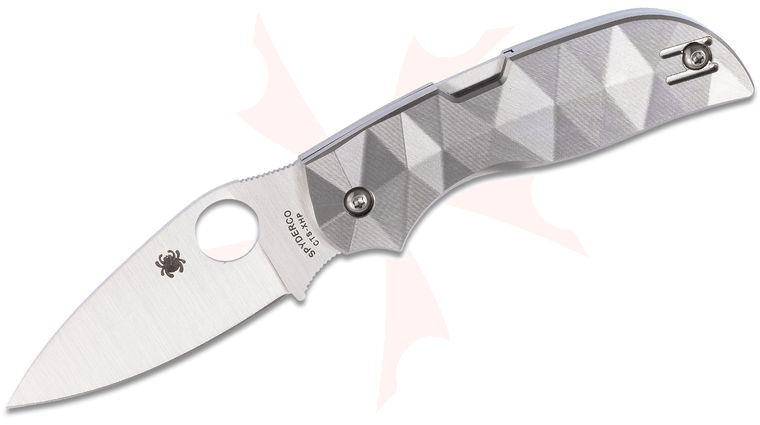 Spyderco Chaparral Folding Knife 2-13/16 inch CTS-XHP Plain Blade, Titanium Handles
