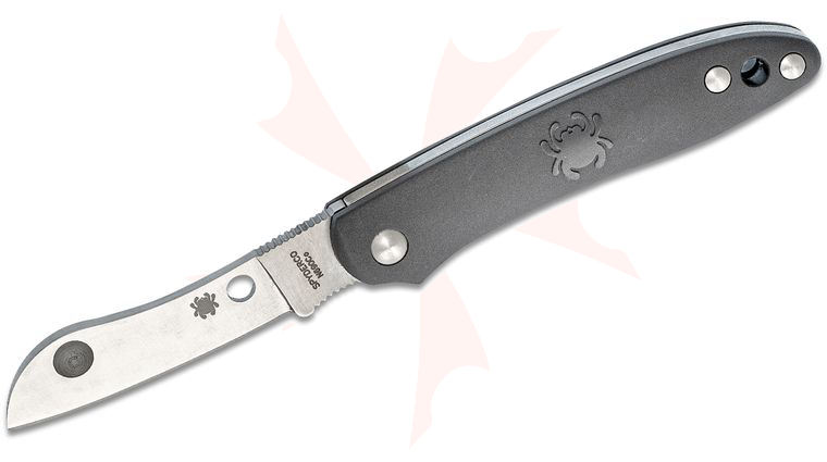 Spyderco Roadie Slipjoint Folder 2.09 inch N690Co Plain Sheepsfoot Blade, Gray FRN Handles