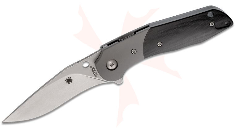 Spyderco Brad Southard Hanan Flipper 2.95 inch S30V Satin Plain Blade, Smooth G10 Handles with Titanium Bolsters