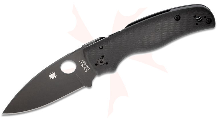 Spyderco Shaman Folding Knife 3.58 inch S30V Black Plain Blade, Matte Black G10 Handles