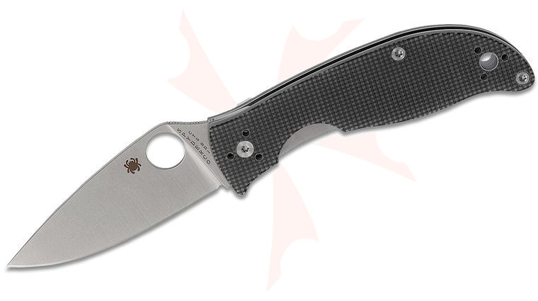 Spyderco Polestar Folding Knife 3.3 inch CTS BD1 Satin Plain Blade, Gray G10 Handles
