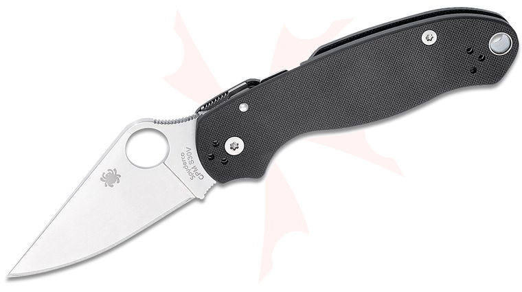 Spyderco Para 3 Folding Knife 3 inch S45VN Satin Plain Blade, Black G10 Handles (Paramilitary 3)