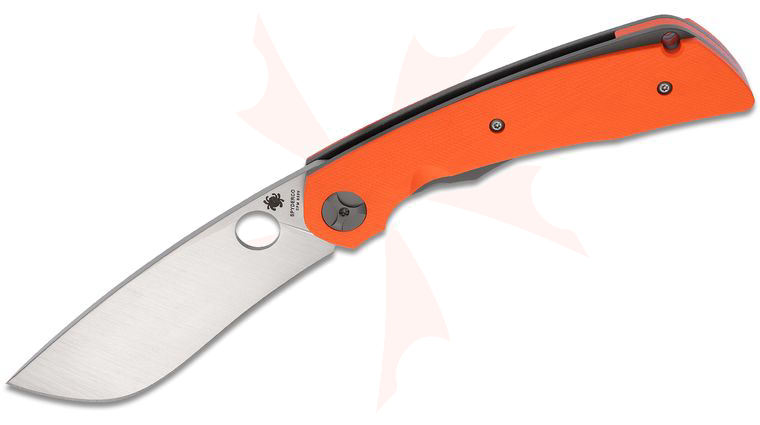 Spyderco Nati Amor Subvert Folding Knife 4.14 inch S30V Satin Plain Blade, Orange G10 Handles