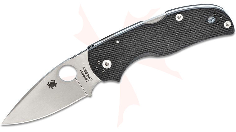 Spyderco Native 5 Folding Knife 3 inch S30V Satin Plain Blade, Black G10 Handles