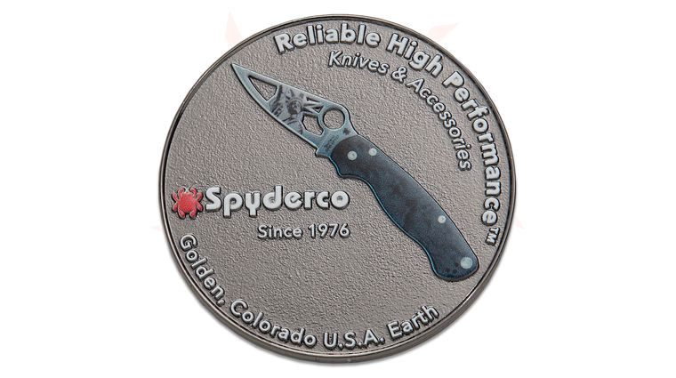Spyderco H.L. Dalis Distributor Exclusive 2025 Challenge Coin, 100th Anniversary