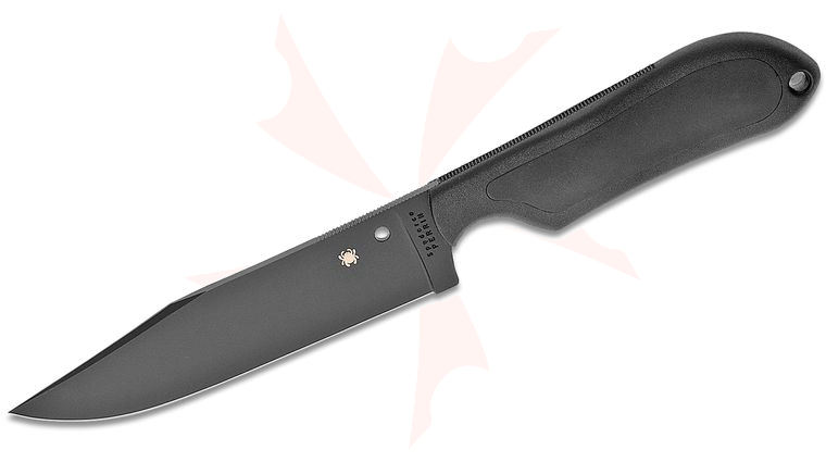 Spyderco Fred Perrin Street Bowie Fixed 5 inch VG10 Black Blade, FRN Handles