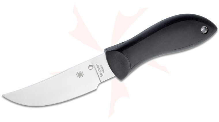 Spyderco Bill Moran 3.875 inch VG10 Satin Bowie Blade, FRN Handle, Boltaron Sheath