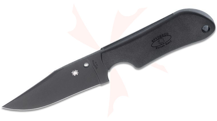 Spyderco Street Beat Lightweight Fixed 3.5 inch VG10 Black Blade, FRN Handles