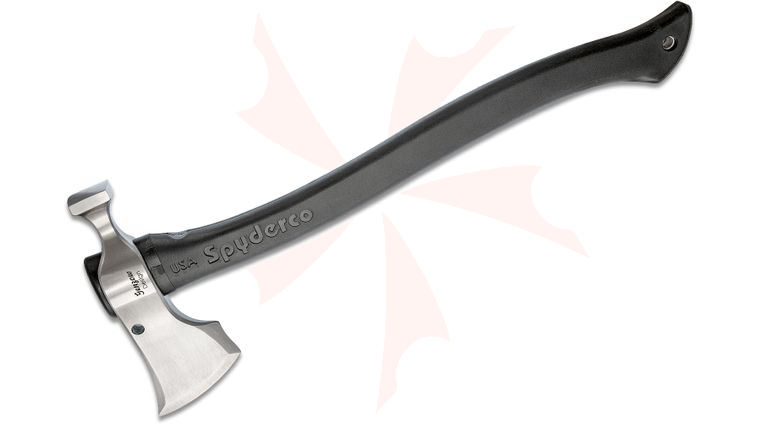 Spyderco Genzow HatchetHawk Tomahawk 15.82 inch Overall, 5160 Tool Steel, Polypropylene Handle, Leather Sheath