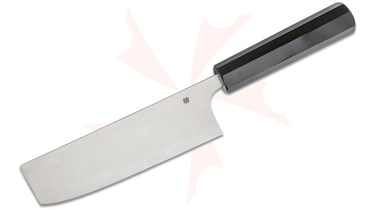 Spyderco Murray Carter Wakiita Series Nakiri Knife 7.29 inch CTS-BD1N Blade, Black G10 Handle