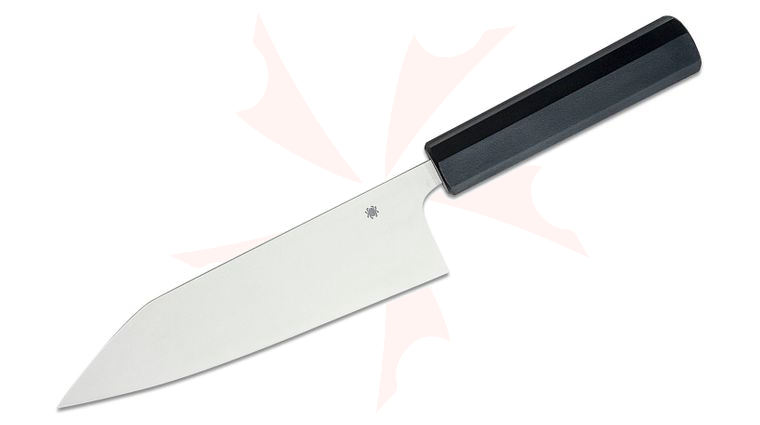 Spyderco Murray Carter Minarai Series Bunka Bocho Knife 7.75  inch CTS-BD1N Blade, Black Polypropylene Handle
